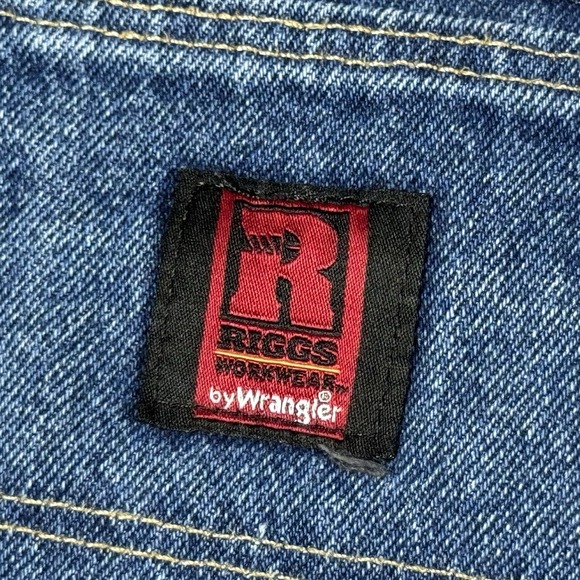 Wrangler Riggs Workwear Men's Size 44x36 Blue Jeans Heavy Duty Work Pants - Picture 14 of 16